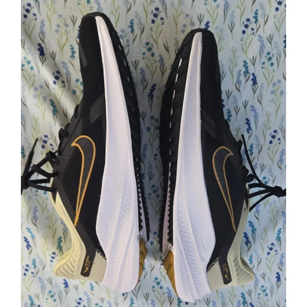 Nike Quest 5 Men Running Shoes Black Gold Size 14‎ DD0204 301